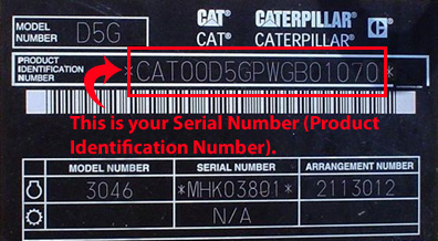 caterpillar forklift year by serial number